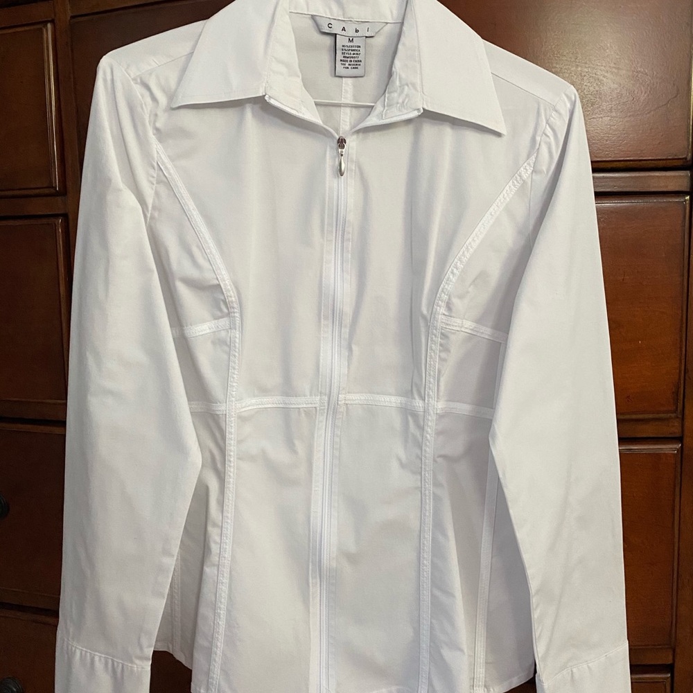 CABi White Zip Up